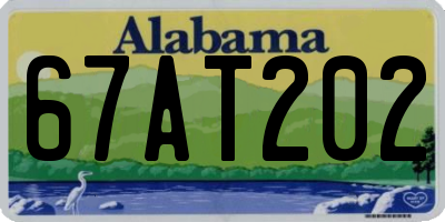 AL license plate 67AT202