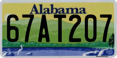 AL license plate 67AT207