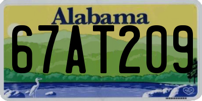 AL license plate 67AT209