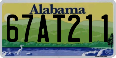 AL license plate 67AT211