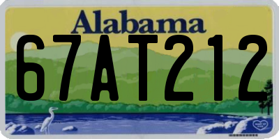 AL license plate 67AT212