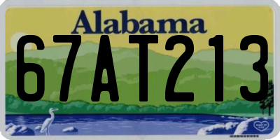 AL license plate 67AT213