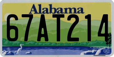 AL license plate 67AT214