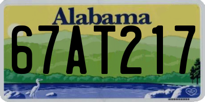 AL license plate 67AT217