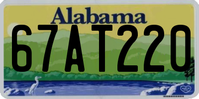 AL license plate 67AT220