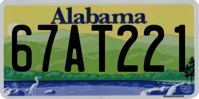 AL license plate 67AT221