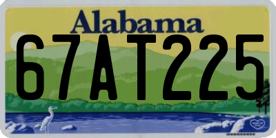 AL license plate 67AT225