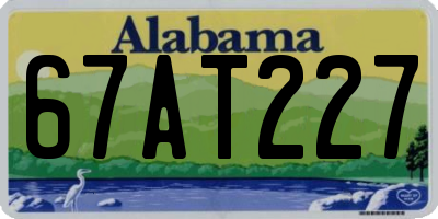 AL license plate 67AT227