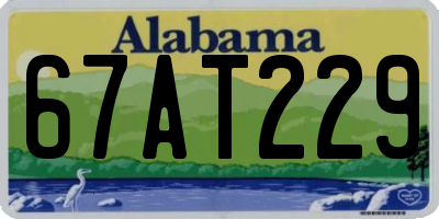 AL license plate 67AT229