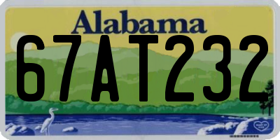 AL license plate 67AT232