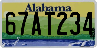 AL license plate 67AT234