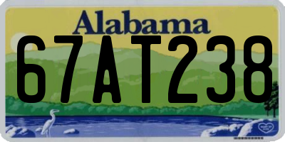 AL license plate 67AT238