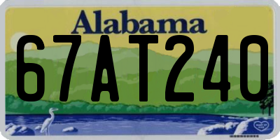 AL license plate 67AT240