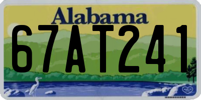 AL license plate 67AT241