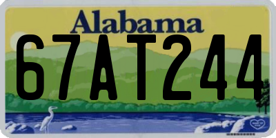 AL license plate 67AT244