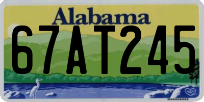 AL license plate 67AT245