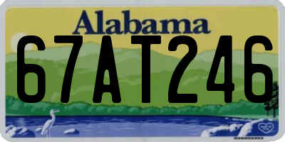 AL license plate 67AT246