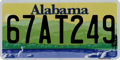 AL license plate 67AT249