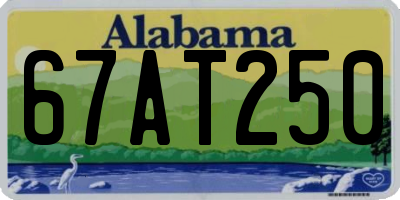 AL license plate 67AT250