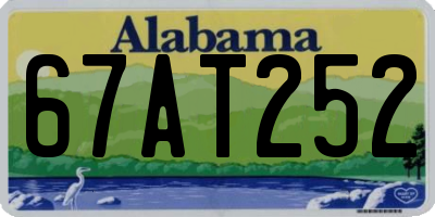 AL license plate 67AT252