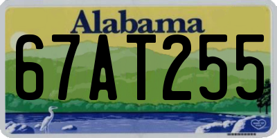 AL license plate 67AT255