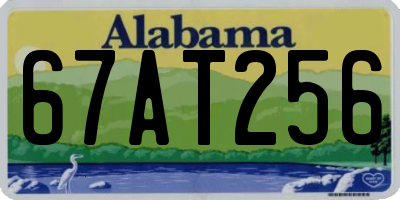 AL license plate 67AT256