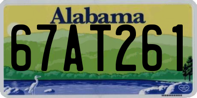AL license plate 67AT261
