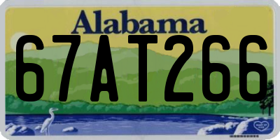 AL license plate 67AT266