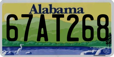 AL license plate 67AT268