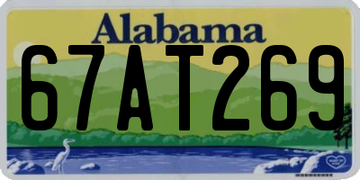 AL license plate 67AT269