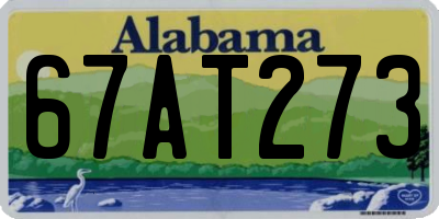 AL license plate 67AT273