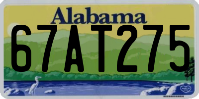 AL license plate 67AT275