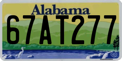 AL license plate 67AT277