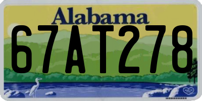 AL license plate 67AT278