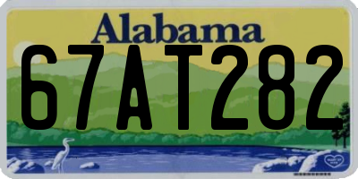 AL license plate 67AT282