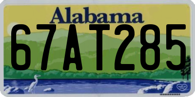 AL license plate 67AT285