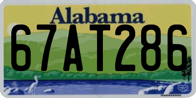 AL license plate 67AT286