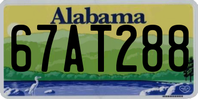 AL license plate 67AT288
