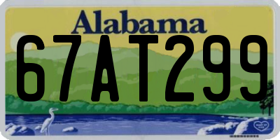 AL license plate 67AT299