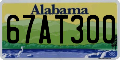 AL license plate 67AT300