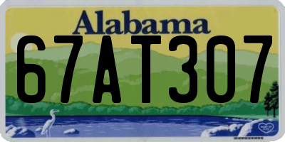 AL license plate 67AT307