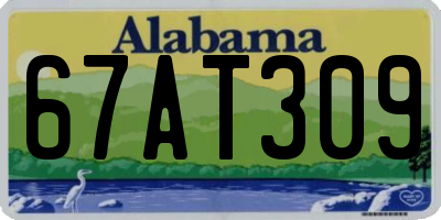 AL license plate 67AT309