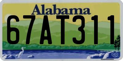 AL license plate 67AT311