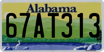 AL license plate 67AT313