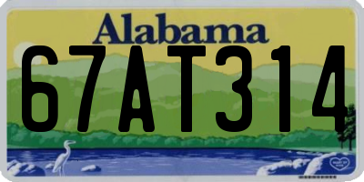 AL license plate 67AT314