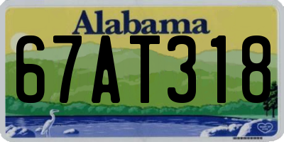 AL license plate 67AT318