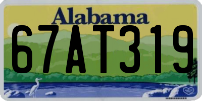 AL license plate 67AT319