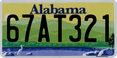 AL license plate 67AT321
