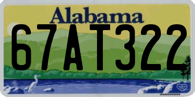 AL license plate 67AT322