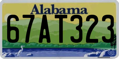AL license plate 67AT323